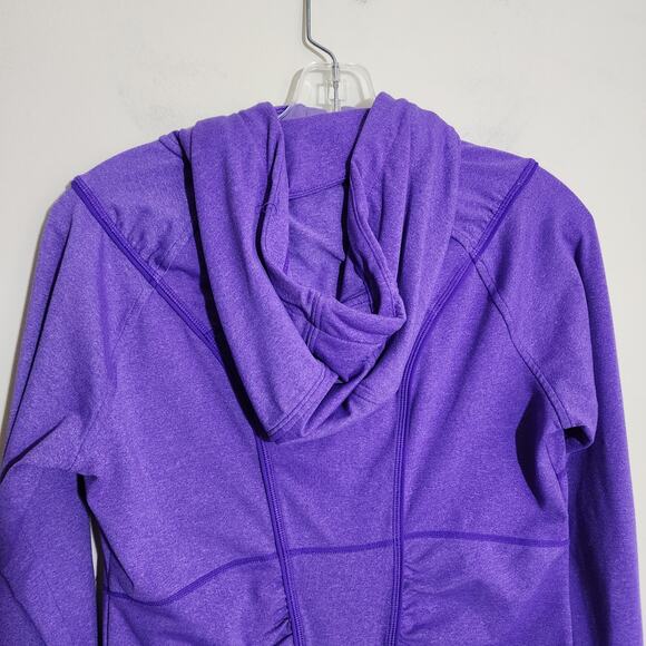 Athleta full 2way zip purple Rishi athletic hooded jacket woman's size small - Picture 8 of 16